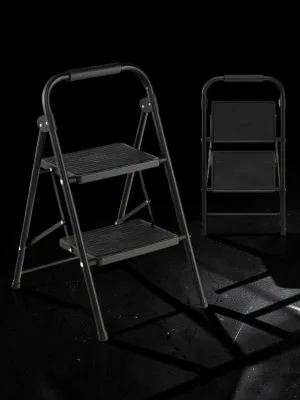 Veloravine 2-Step Folding Ladder with Wide Anti-Slip Pedals, Durable Metal Frame, 330 lbs Capacity